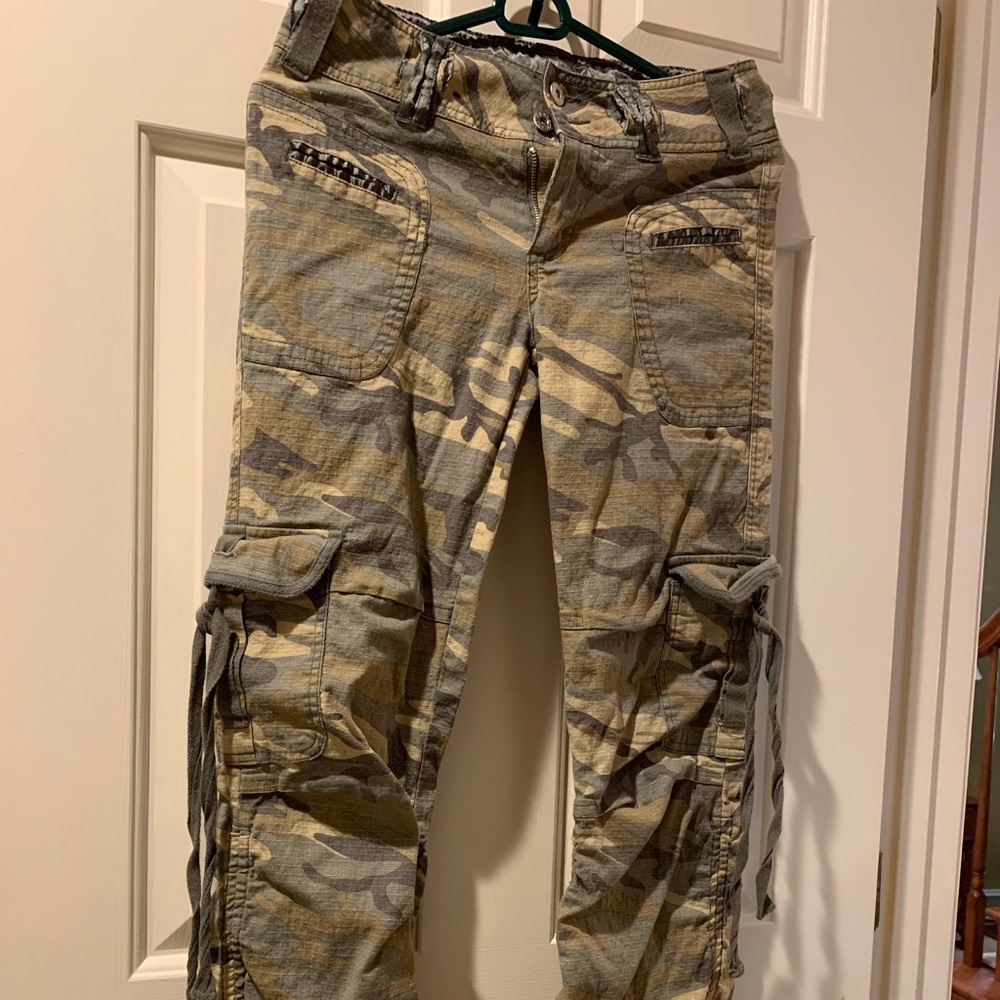Camo pants with drawstring Size 7